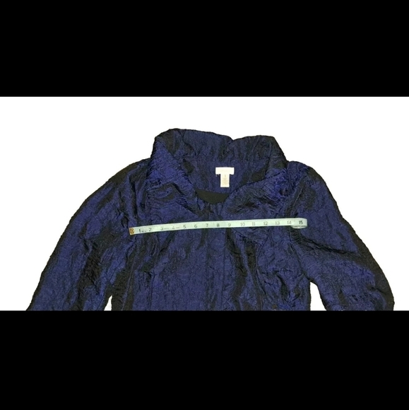 Chico's | Blue and Black Zip Up Jacket Size 1 (US 8/10) B27#17 - Picture 3 of 5